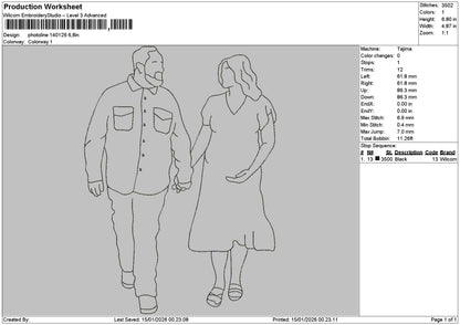 Photoline 1401 Embroidery File 6 sizes