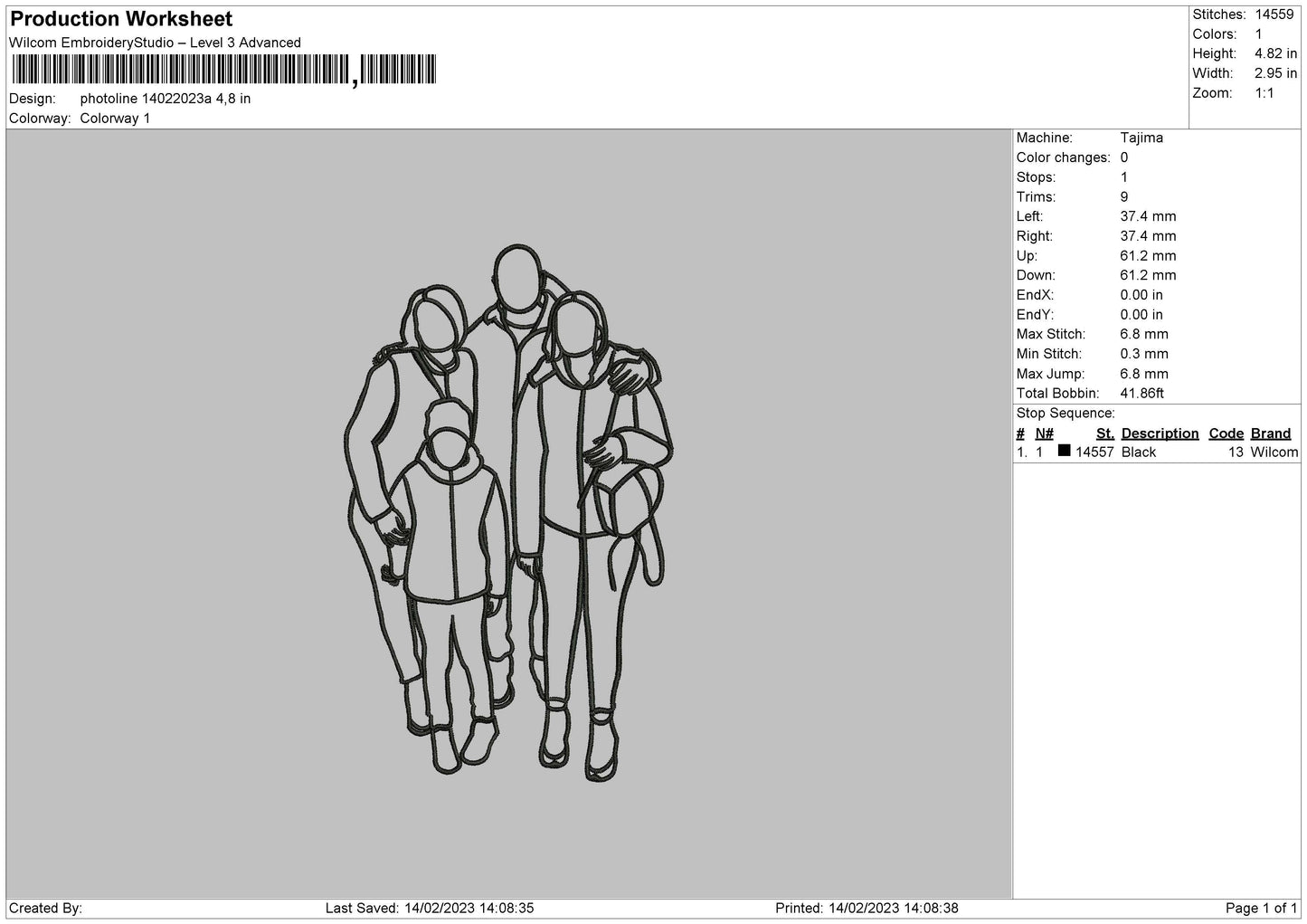 Photoline 1402 Embroidery File 6 sizes
