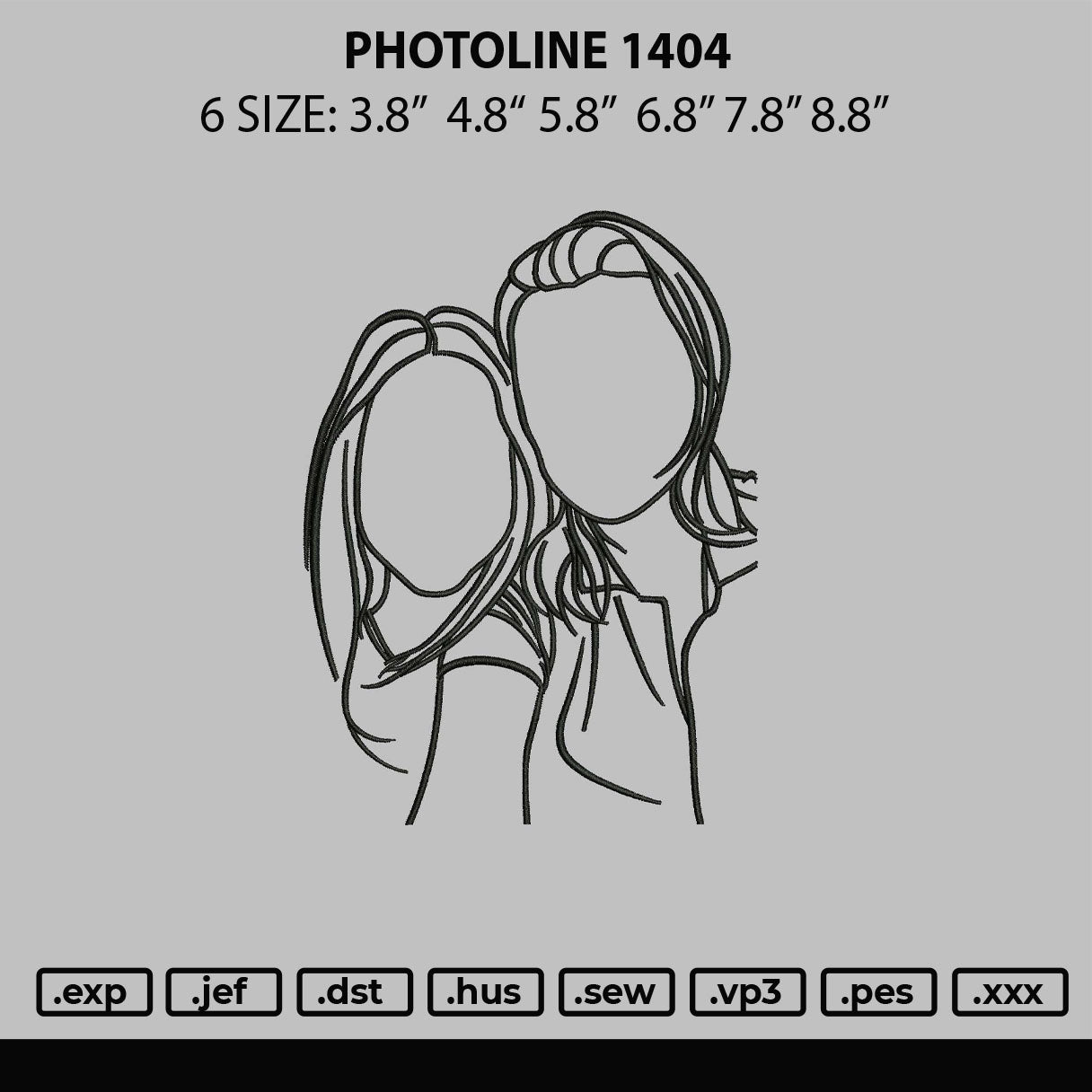 Photoline 1404 Embroidery File 6 sizes