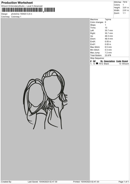 Photoline 1404 Embroidery File 6 sizes