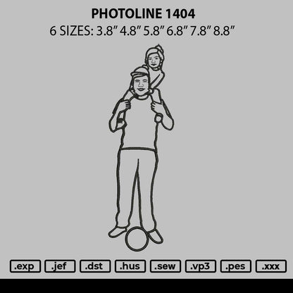 Photoline 1404 Embroidery File 6 sizes