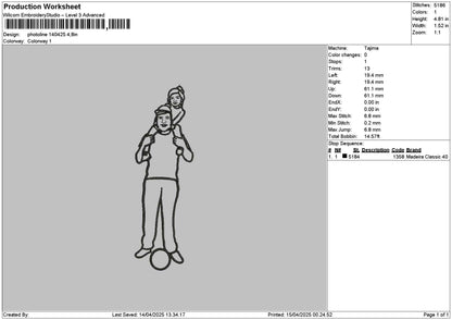 Photoline 1404 Embroidery File 6 sizes