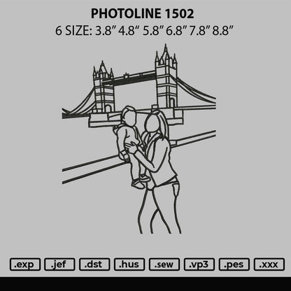 Photoline 1502 Embroidery File 6 sizes