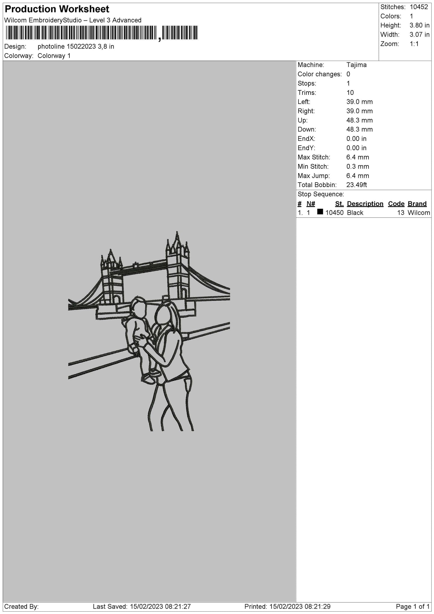 Photoline 1502 Embroidery File 6 sizes