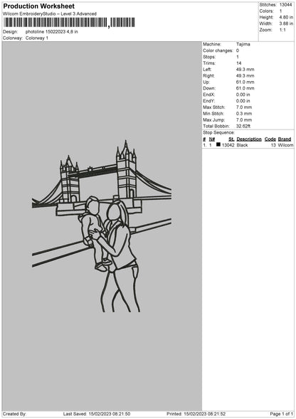 Photoline 1502 Embroidery File 6 sizes