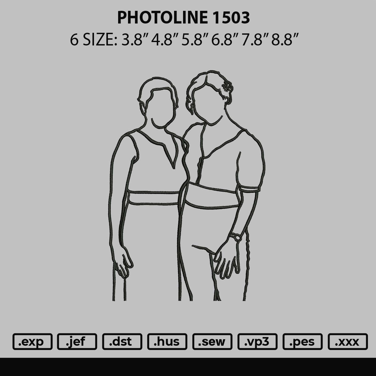 Photoline 1503 Embroidery File 6 sizes
