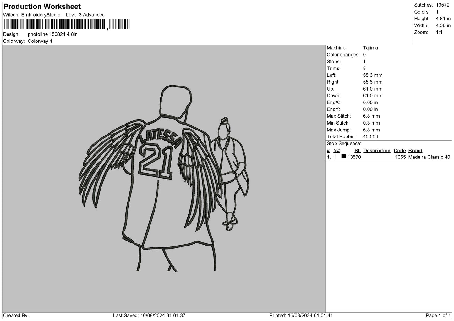 Photoline 1608 Embroidery File 6 sizes