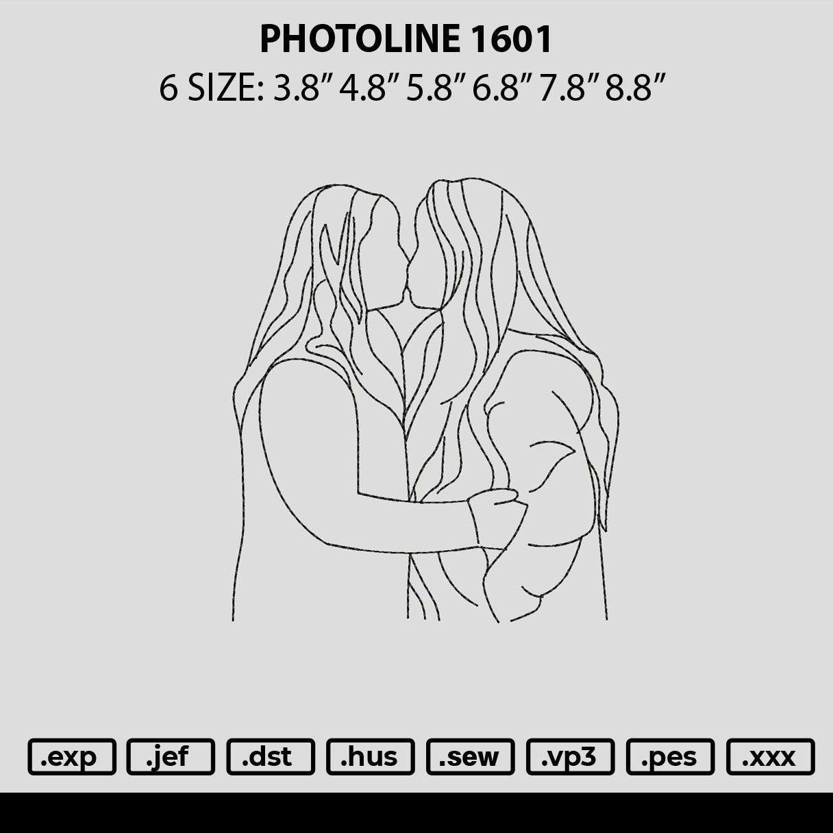 Photoline 1601 Embroidery File 6 sizes