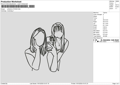 Photoline 1610 Embroidery File 6 sizes