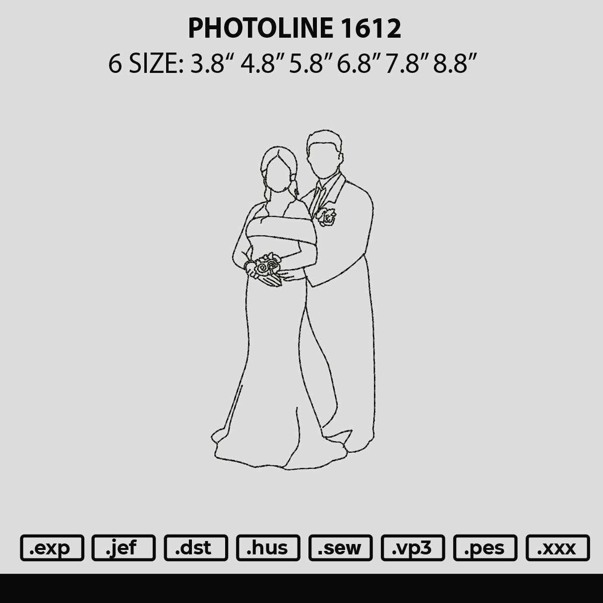 Photoline 1612 Embroidery File 6 sizes