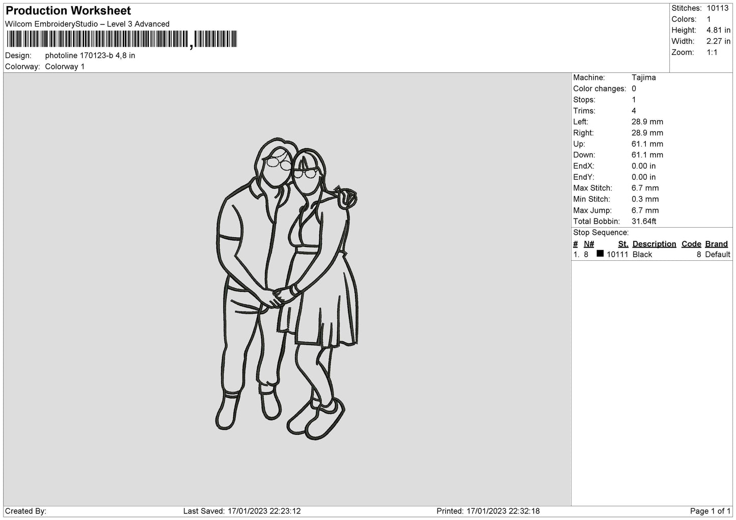 Photoline 1701b Embroidery File 6 sizes