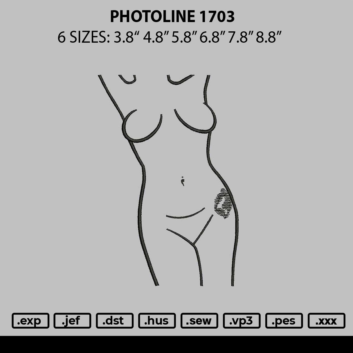 Photoline 1703 Embroidery File 6 sizes