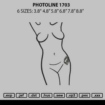 Photoline 1703 Embroidery File 6 sizes
