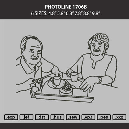 Photoline 1706b Embroidery Machine Design File 6 sizes