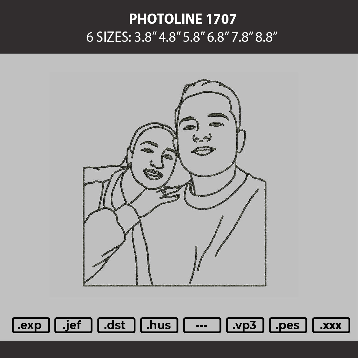 Photoline 0707 Embroidery Machine Design File 6 sizes