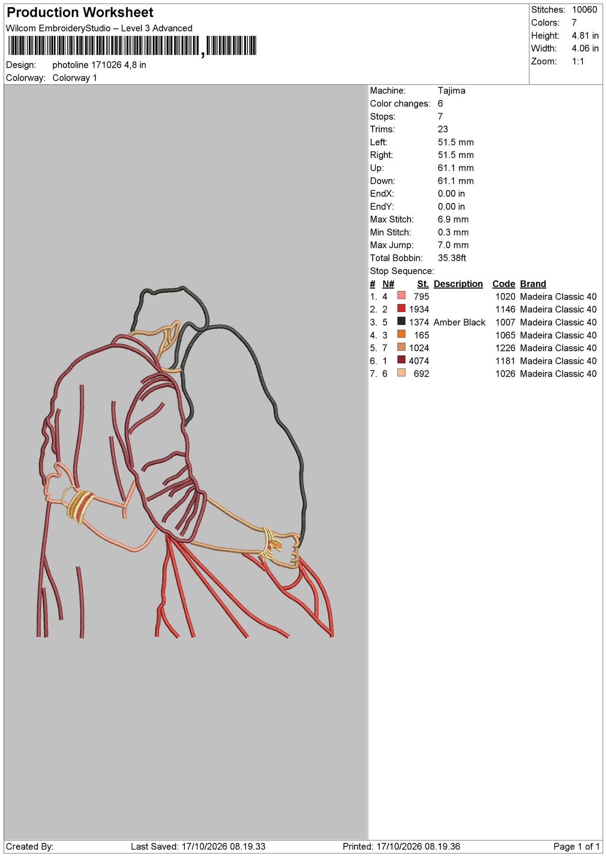 Photoline 171026 Embroidery Machine Design File 6 sizes