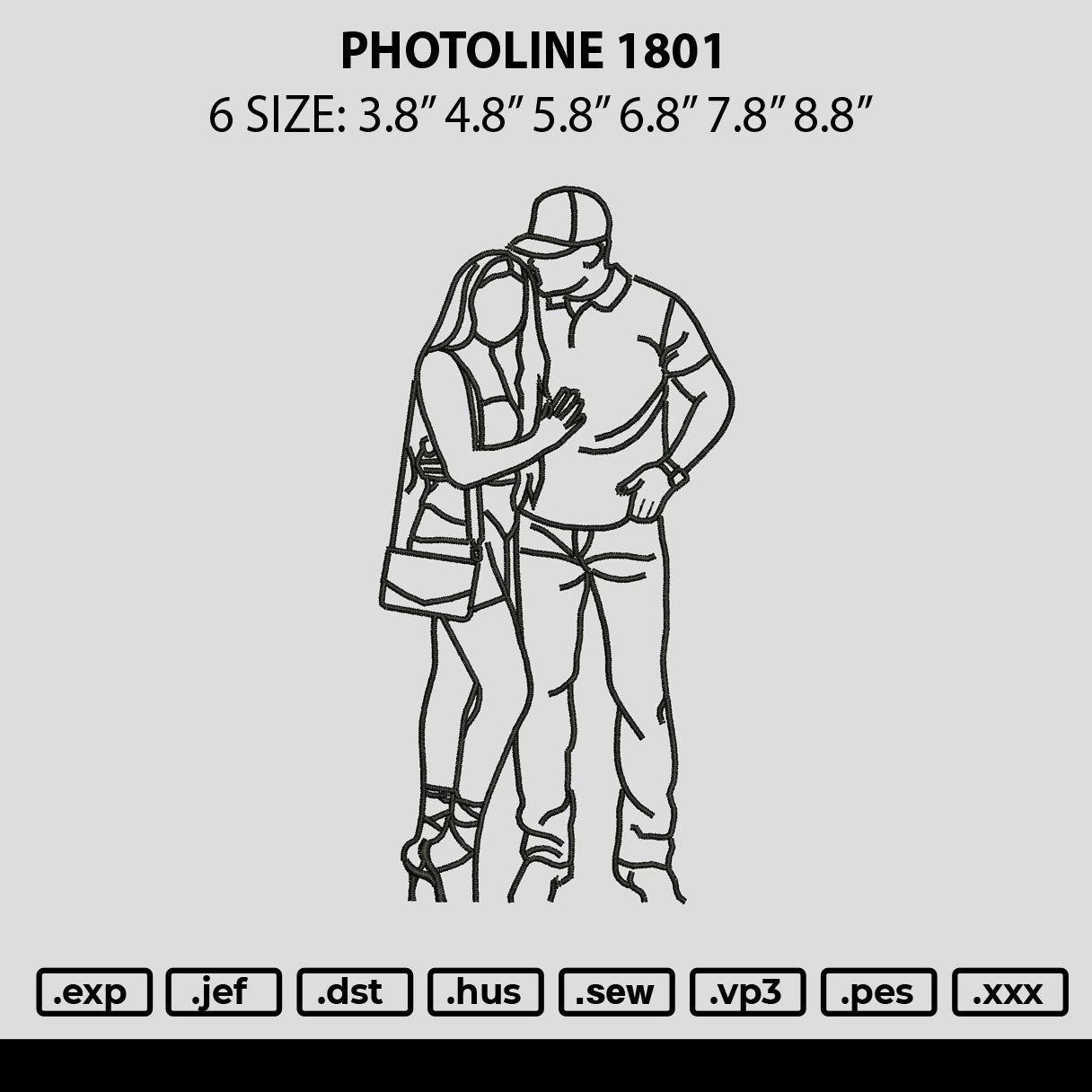Photoline 1801 Embroidery File 6 sizes