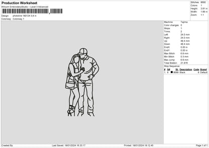 Photoline 1801 Embroidery File 6 sizes