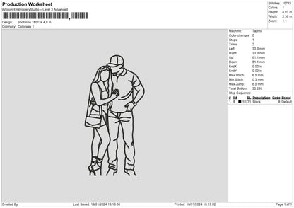 Photoline 1801 Embroidery File 6 sizes
