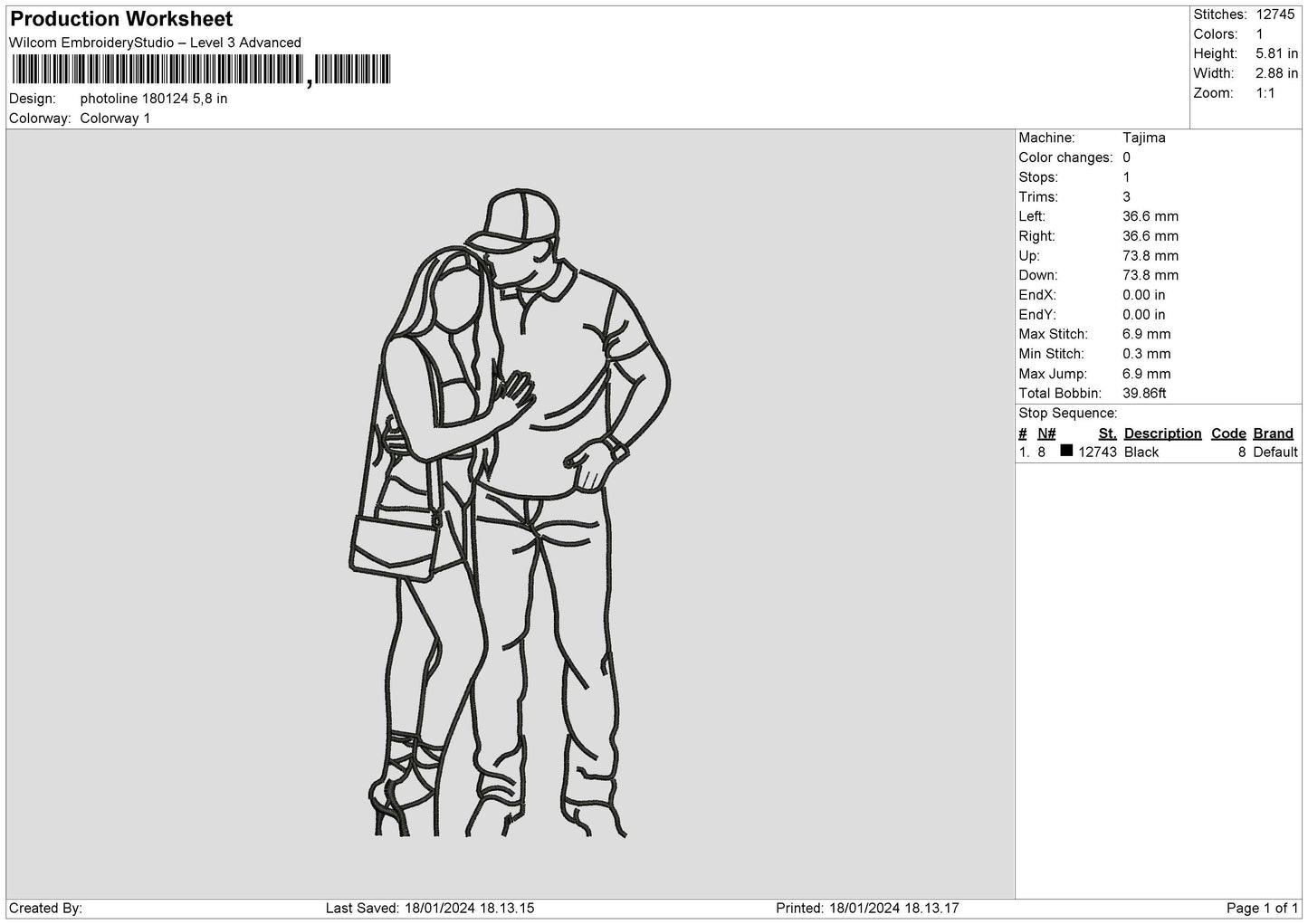 Photoline 1801 Embroidery File 6 sizes