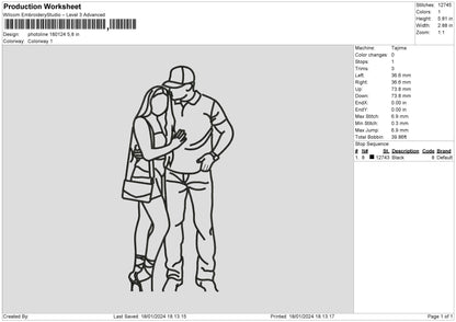 Photoline 1801 Embroidery File 6 sizes