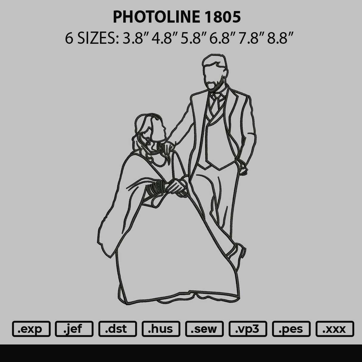 Photoline 1805 Embroidery File 6 sizes