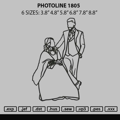 Photoline 1805 Embroidery File 6 sizes
