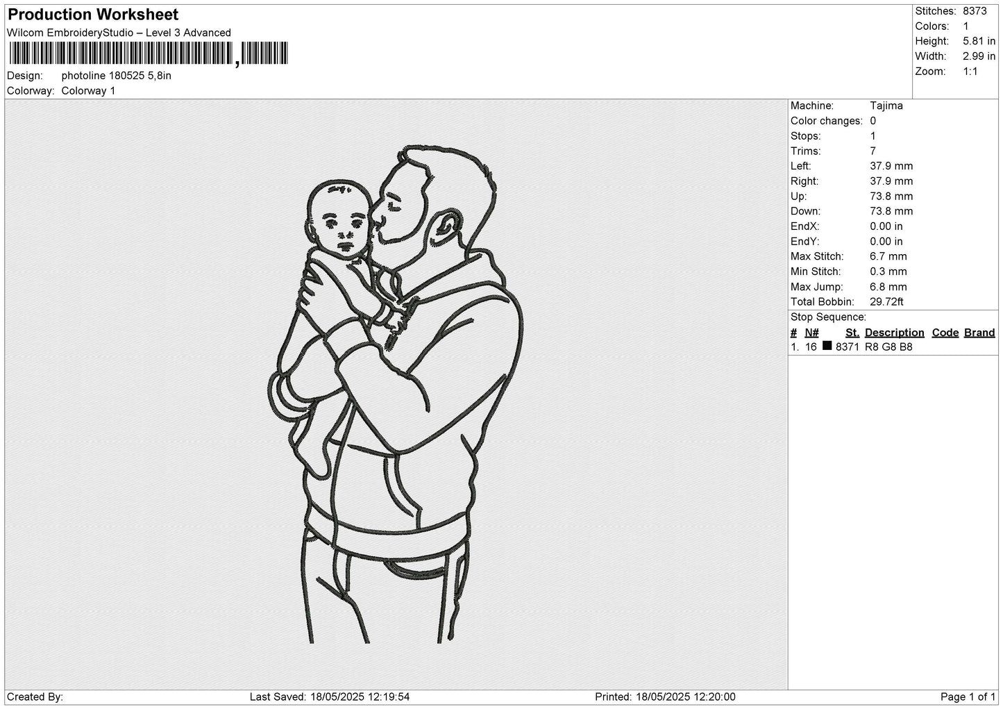 Photoline 180525 Embroidery File 6 size
