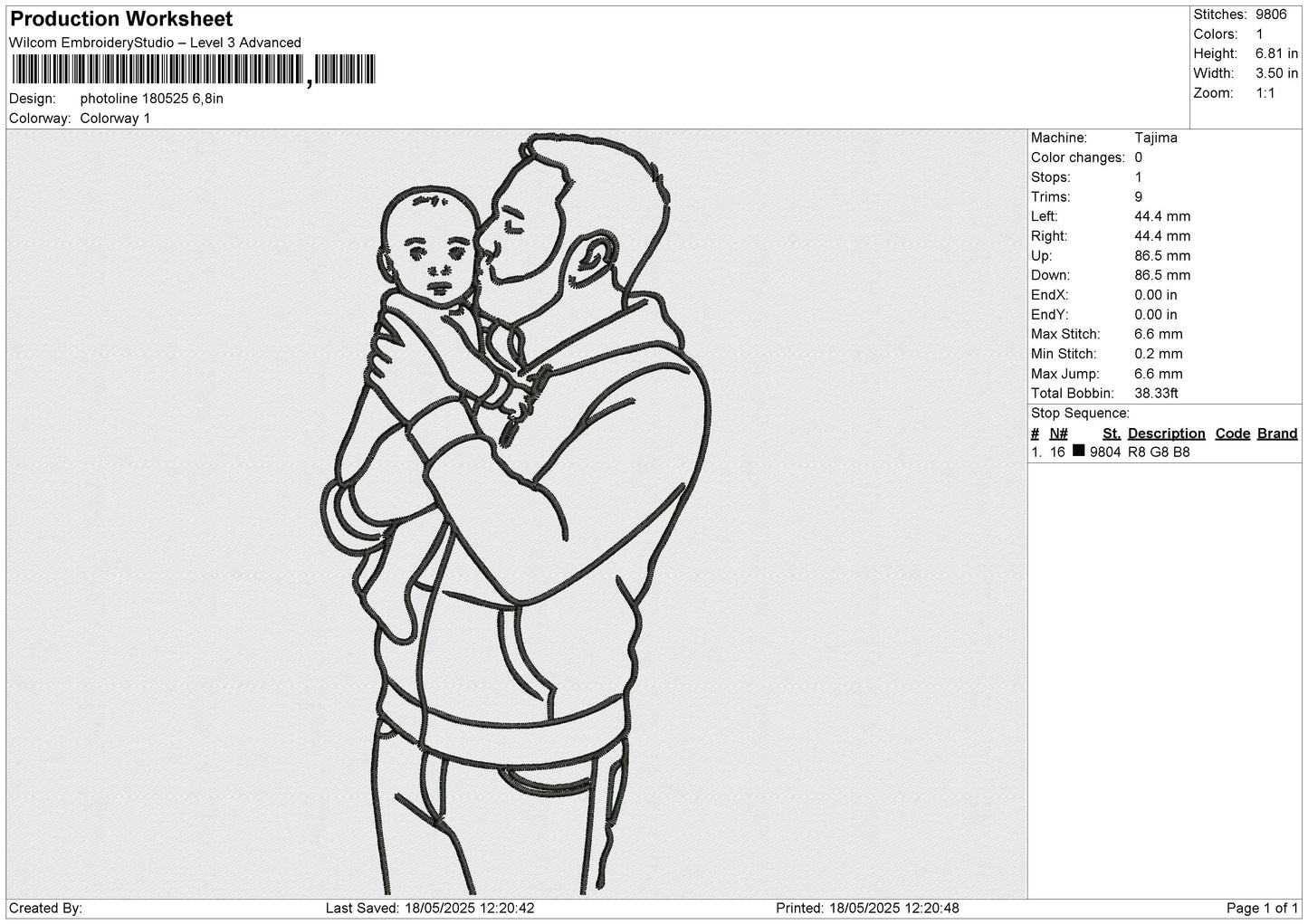 Photoline 180525 Embroidery File 6 size
