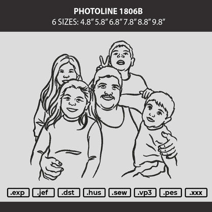 Photoline 1806b Embroidery Machine Design File 6 sizes