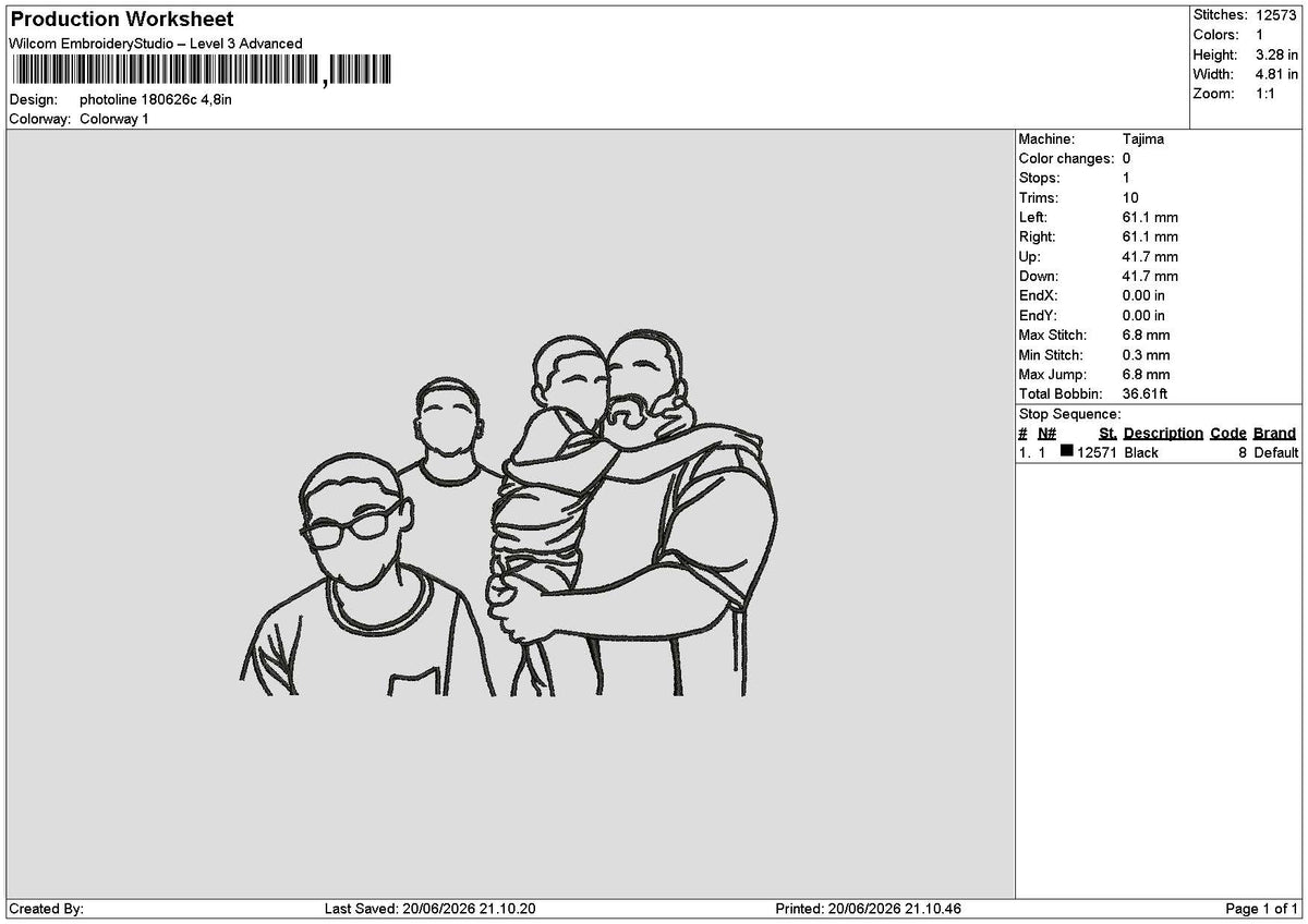Photoline 1806c Embroidery Machine Design File 6 sizes