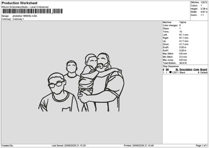 Photoline 1806c Embroidery Machine Design File 6 sizes