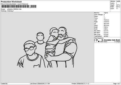 Photoline 1806c Embroidery Machine Design File 6 sizes
