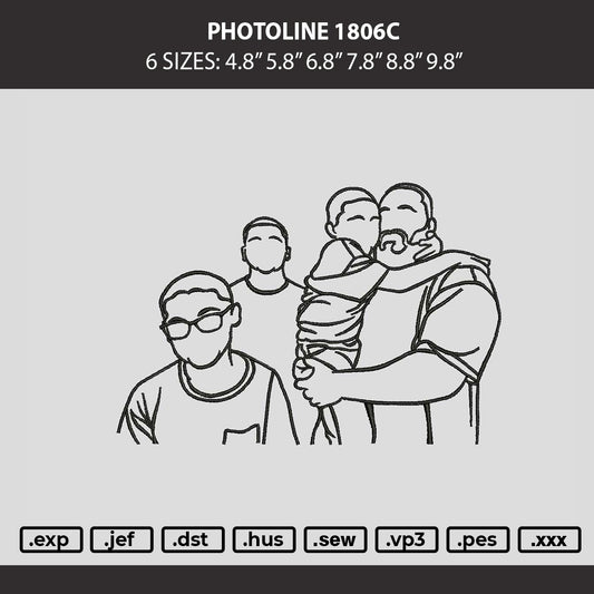 Photoline 1806c Embroidery Machine Design File 6 sizes