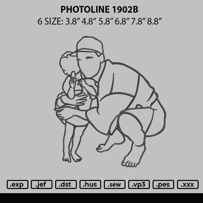 Photoline 1902b Emboidery File 6 sizes