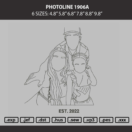Photoline 1906a Embroidery Machine Design File 6 sizes