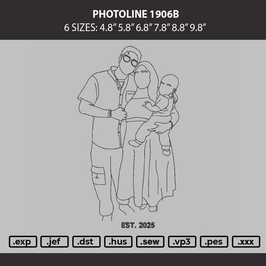 Photoline 1906b Embroidery Machine Design File 6 sizes