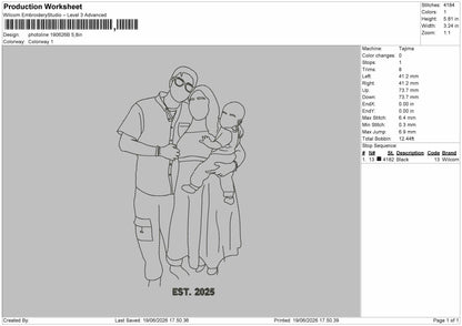 Photoline 1906b Embroidery Machine Design File 6 sizes
