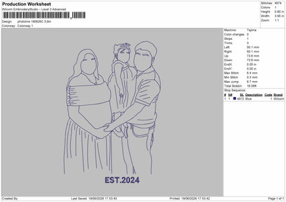 Photoline 1906c Embroidery Machine Design File 6 sizes