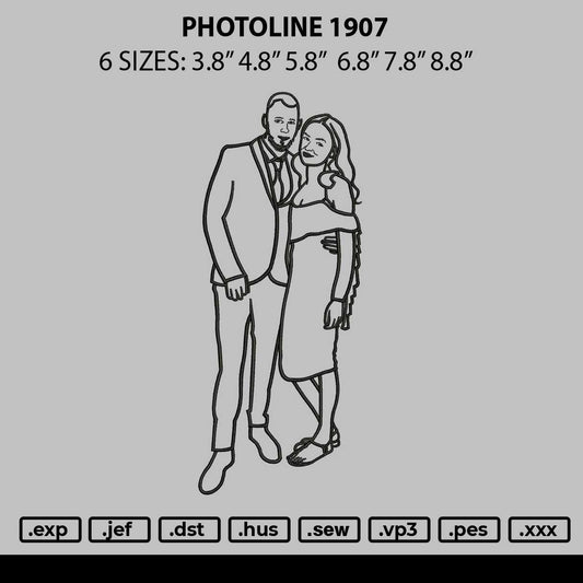 Photoline 1907 Embroidery File 6 sizes