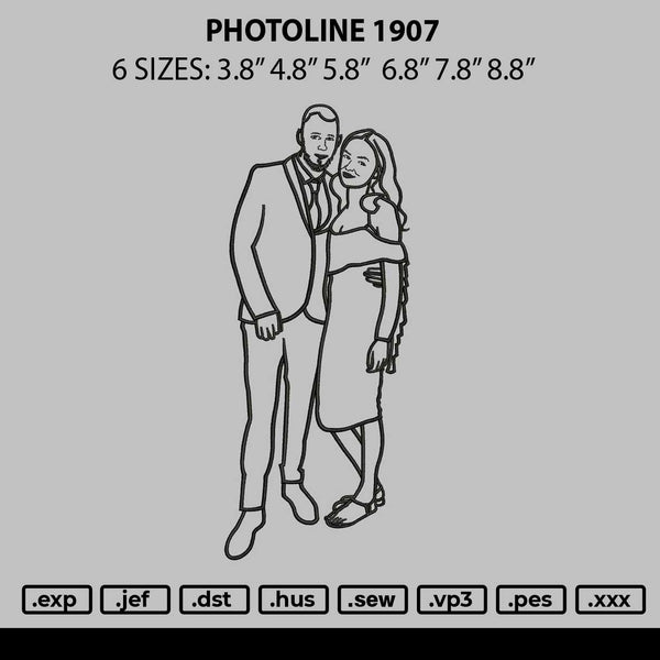 Photoline 1907 Embroidery File 6 sizes