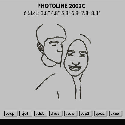 Photoline 2002c Embroidery File 6 sizes