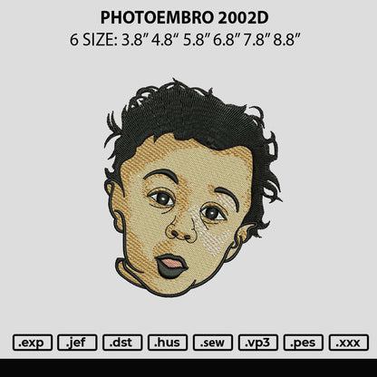 Photoembro 2002d Embroidery File 6 sizes