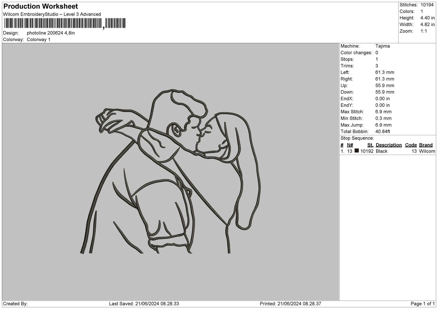 Photoline 0620 Embroidery File 6 sizes