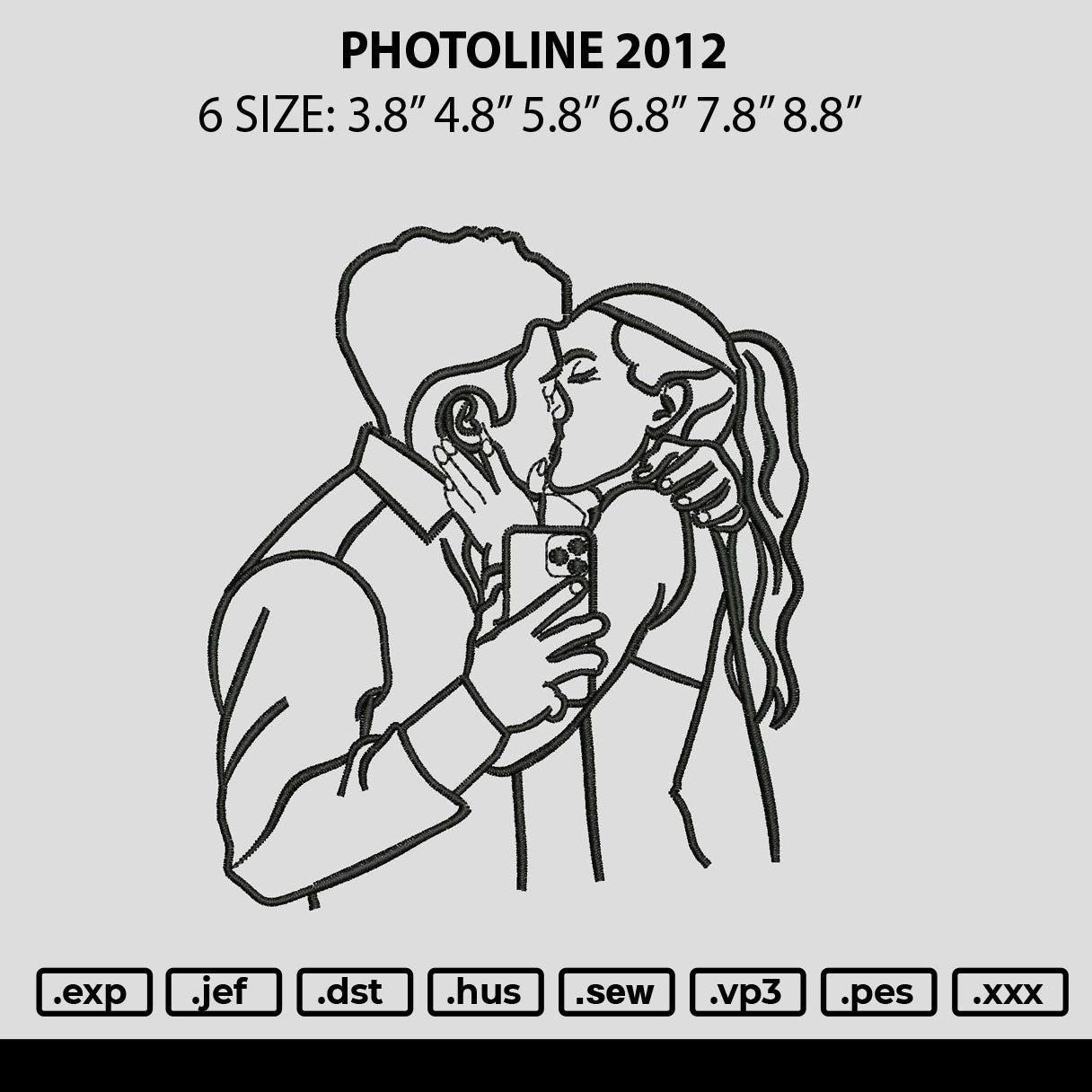 Photoline 2012 Embroidery File 6 sizes