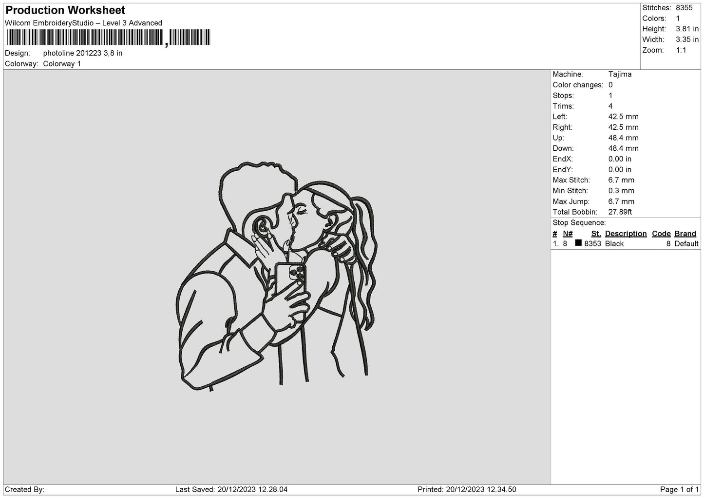Photoline 2012 Embroidery File 6 sizes