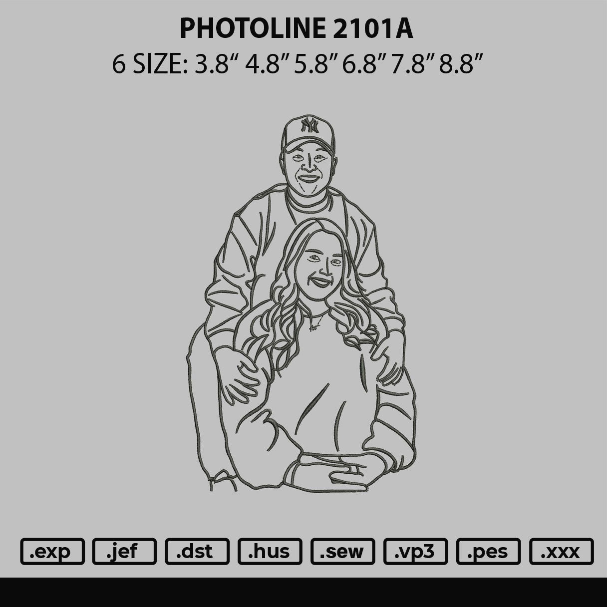 Photoline 2101a Embroidery File 6 sizes