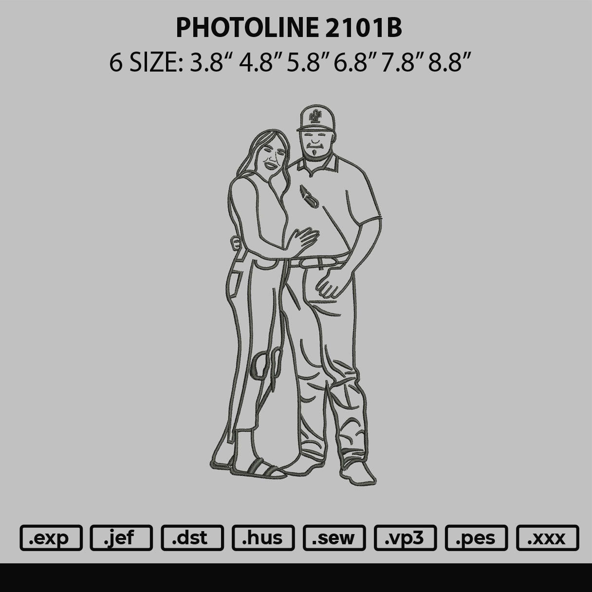 Photoline 2101b Embroidery File 6 sizes