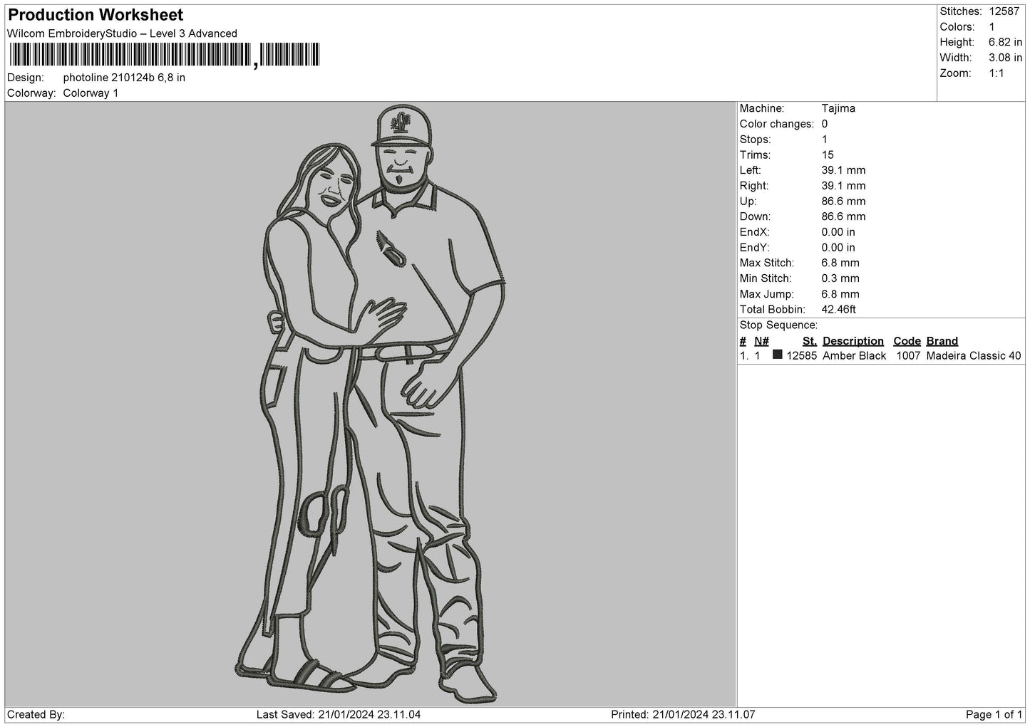 Photoline 2101b Embroidery File 6 sizes