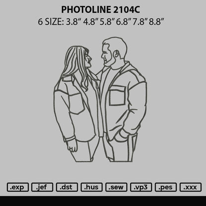Photoline 2101c Embroidery File 6 sizes